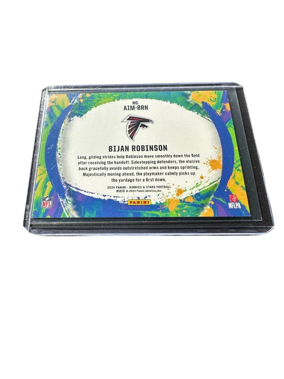 Bijan Robison RC Rookie Card Artistry In Motion Rookies and Stars Orange Numbered 010/125