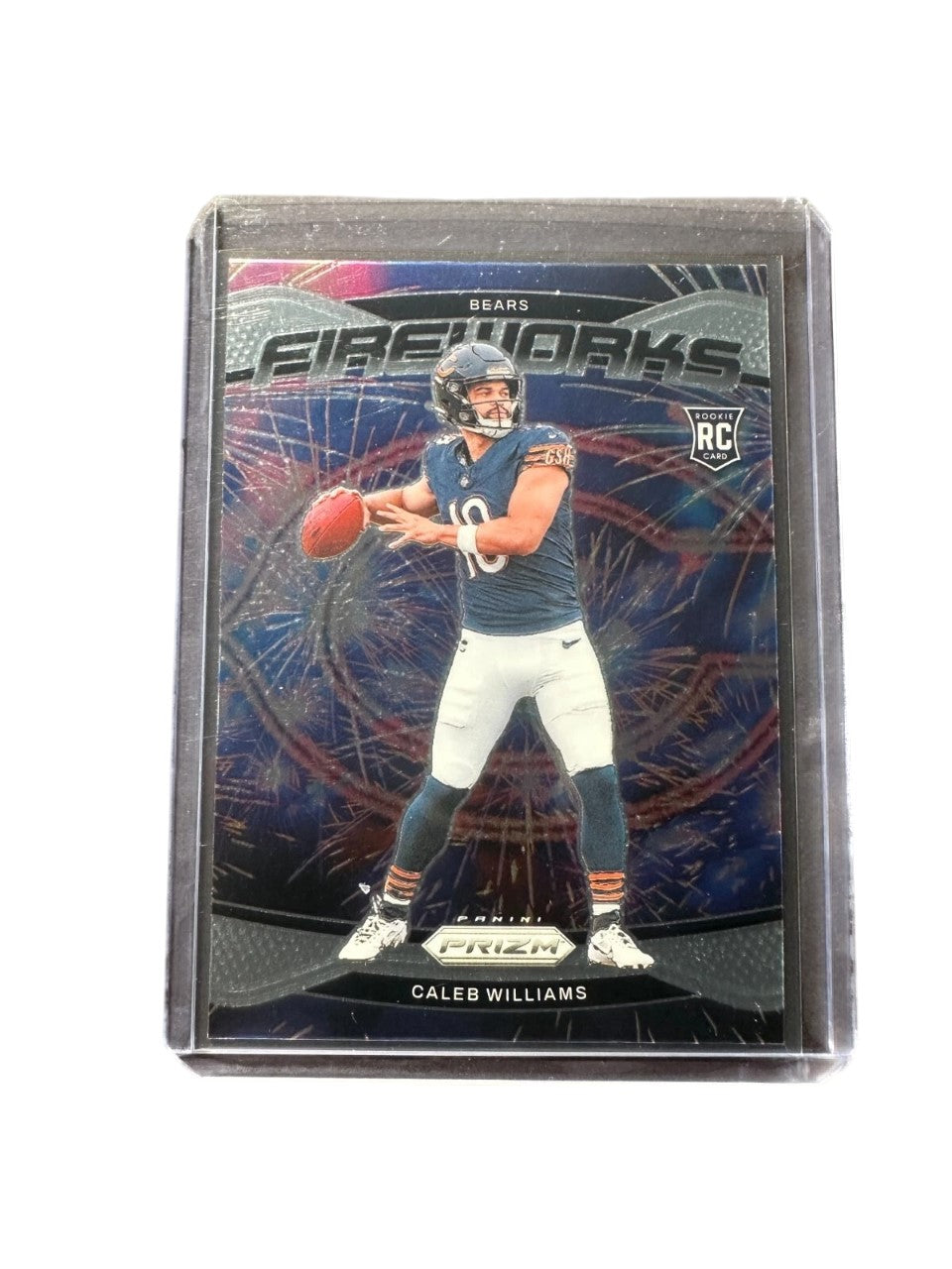 Caleb Williams Rookie Card RC Fireworks Panini Prizm No. 25 Chicago Bears 2024 - 2025