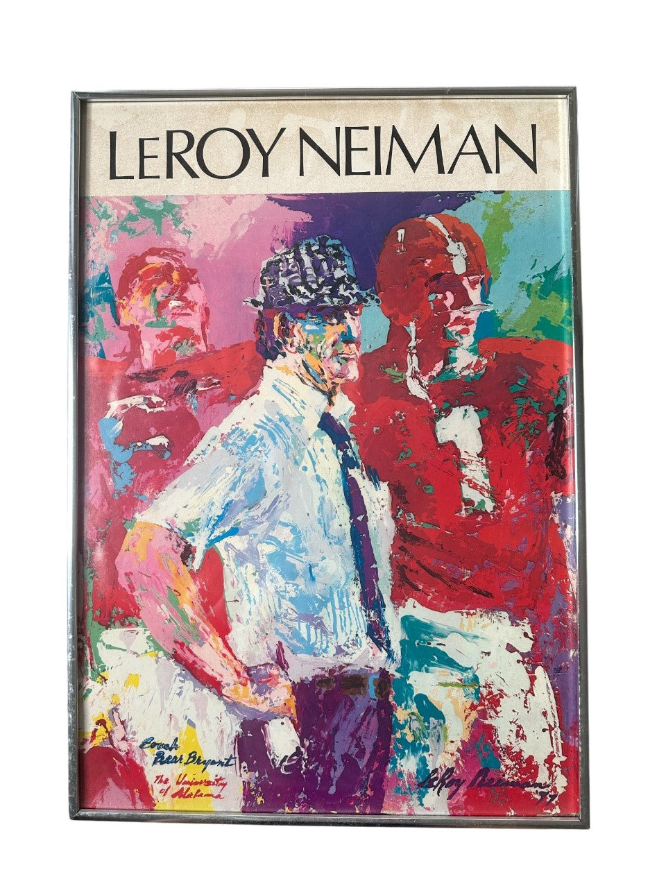 Coach Bear Bryant Leroy Neiman University of Alabama Football Painting