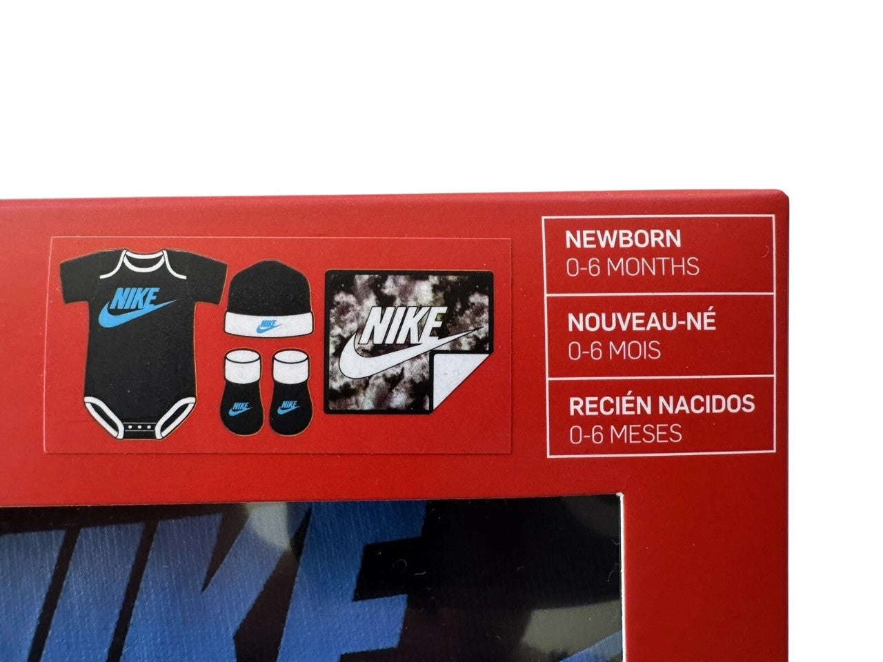 Nike Baby 4-Piece Set Bodysuit Blanket Hat Booties