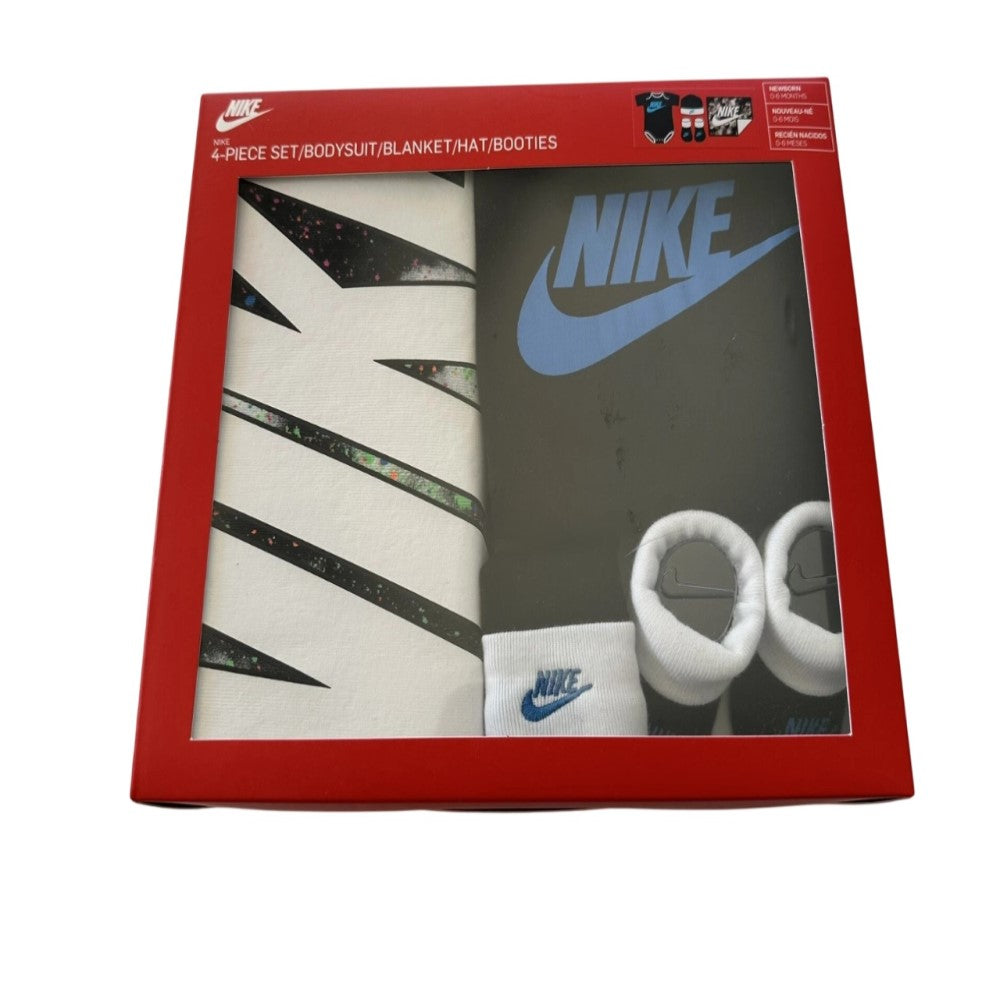 Nike Baby 4-Piece Set Bodysuit Blanket Hat Booties