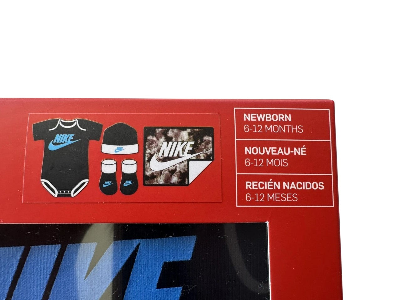 Nike Baby 4-Piece Set Bodysuit Blanket Hat Booties