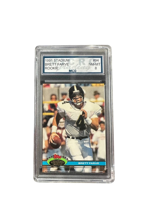Brett Favre RC Rookie Card 1991 Topps Stadium Club #94 Green Bay Packers Farve