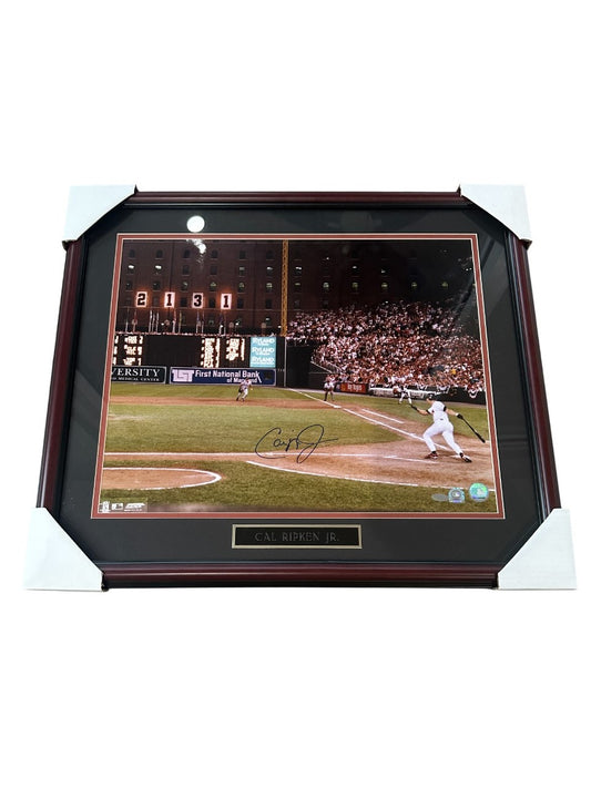 Cal Ripken Jr Baltimore Orioles Framed Autographed Photo 2131 Consecutive Game