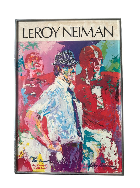 Coach Bear Bryant Leroy Neiman University of Alabama Football Painting