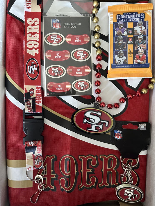 San Francisco 49ers Fan Gift Pack Swag Bag includes 6 Items