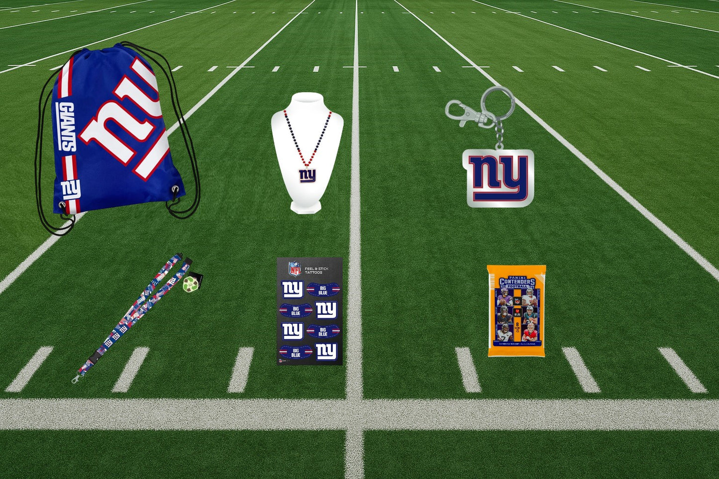 New York Giants Fan Gift Pack Swag Bag includes 6 Items