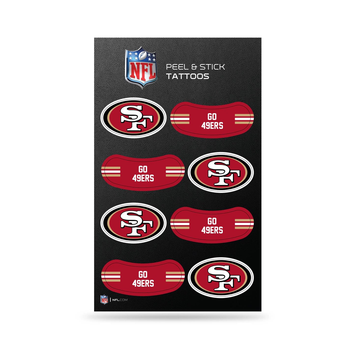 NFL San Francisco 49ers Peel & Stick Temporary Tattoos