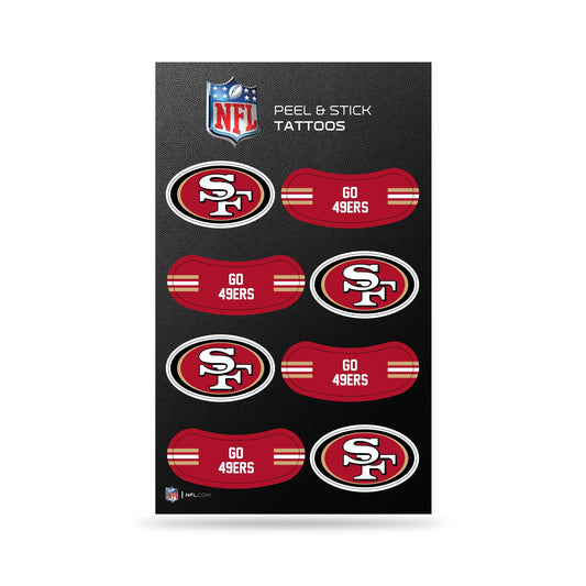 NFL San Francisco 49ers Peel & Stick Temporary Tattoos